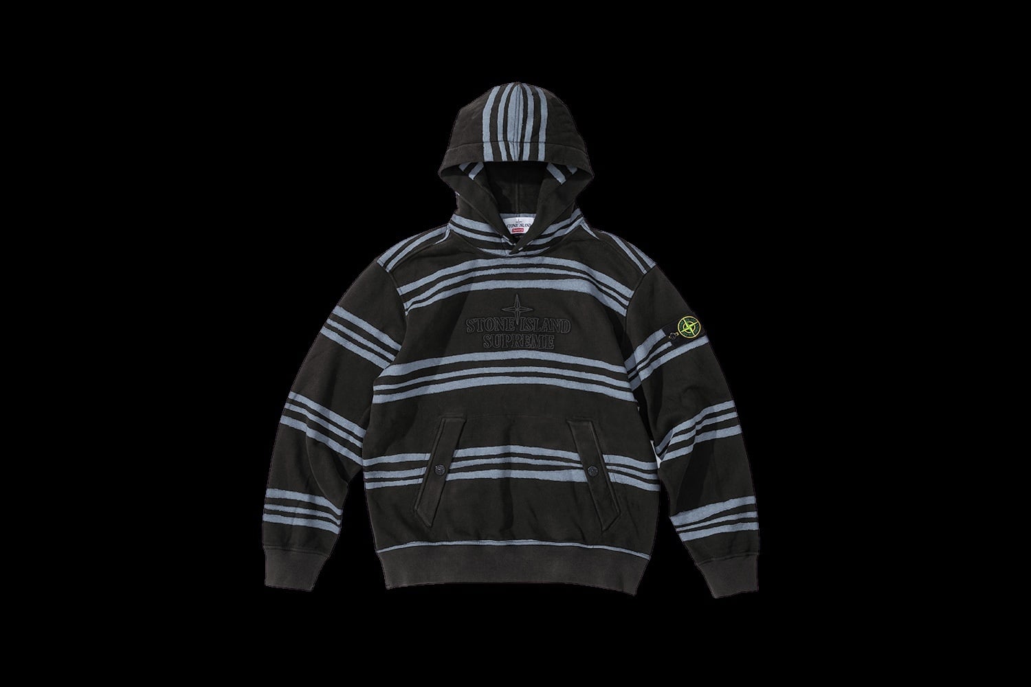 Supreme®/Stone Island® Warp Stripe Hooded Sweatshirt view 3